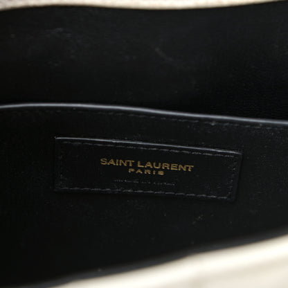 Saint Laurent Patent Matelasse Monogram Large Vicky Chain Bag White 8 of 26