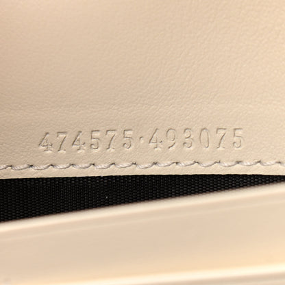 Gucci Calfskin Matelasse GG Marmont Chain Wallet Mystic White 7 of 10