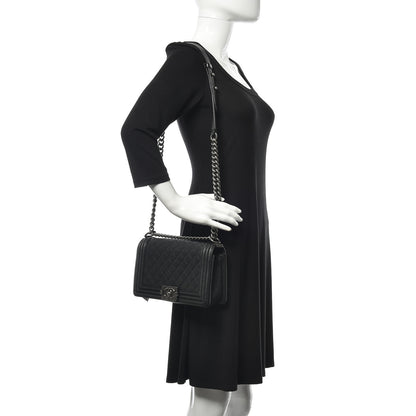 Chanel Caviar Quilted Medium Boy Flap Black 2 of 11