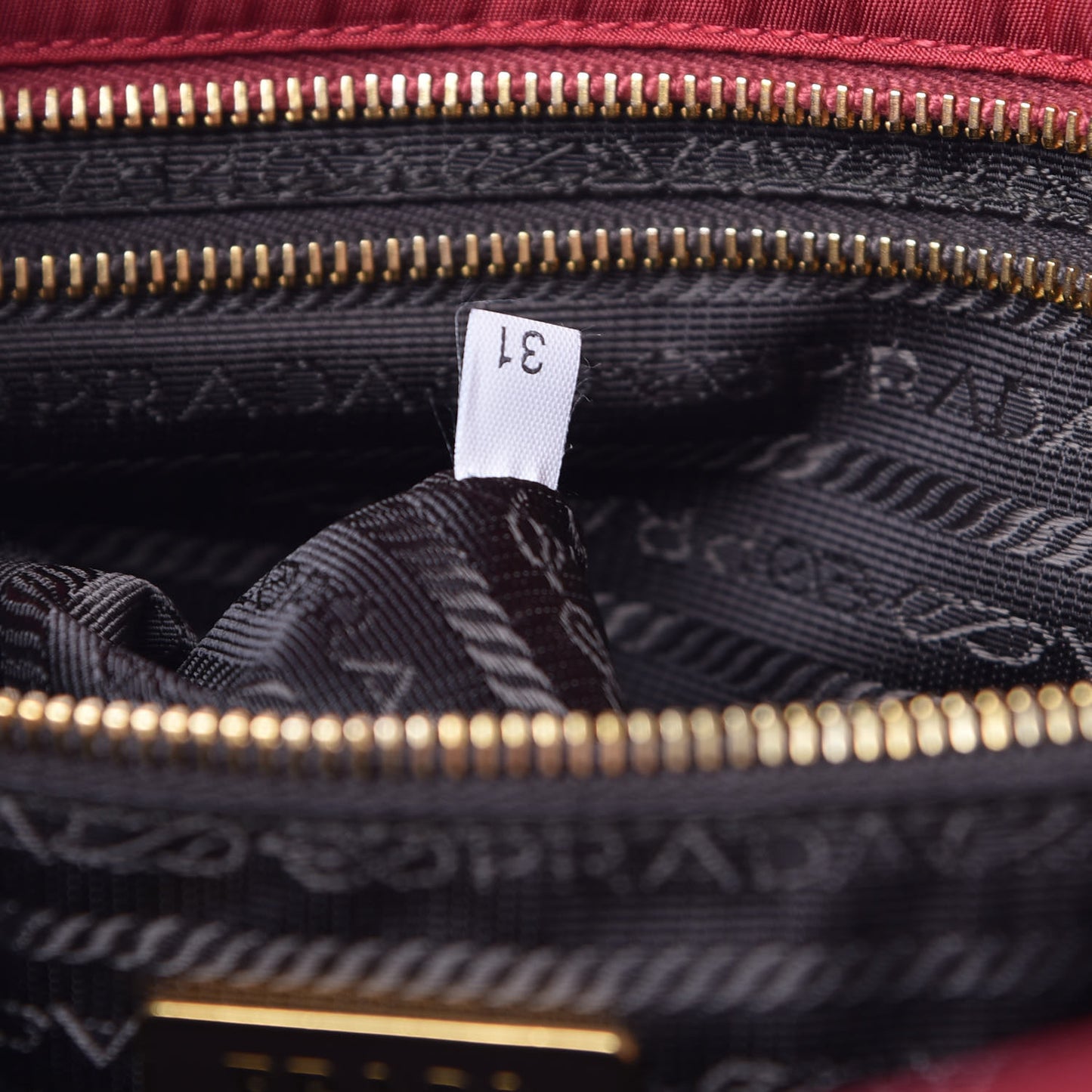 Tessuto Nylon Saffiano Tote Red