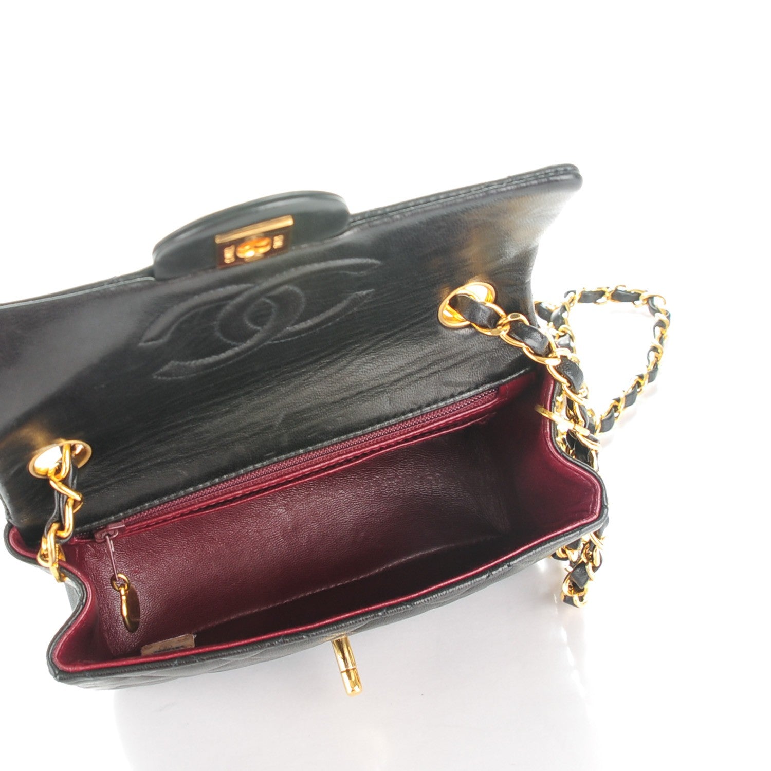 Chanel Lambskin Quilted Mini Square Flap Black 5 of 9