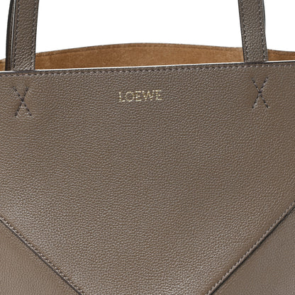 Loewe Shiny Calfskin Medium Puzzle Fold Tote Sand 7 of 9