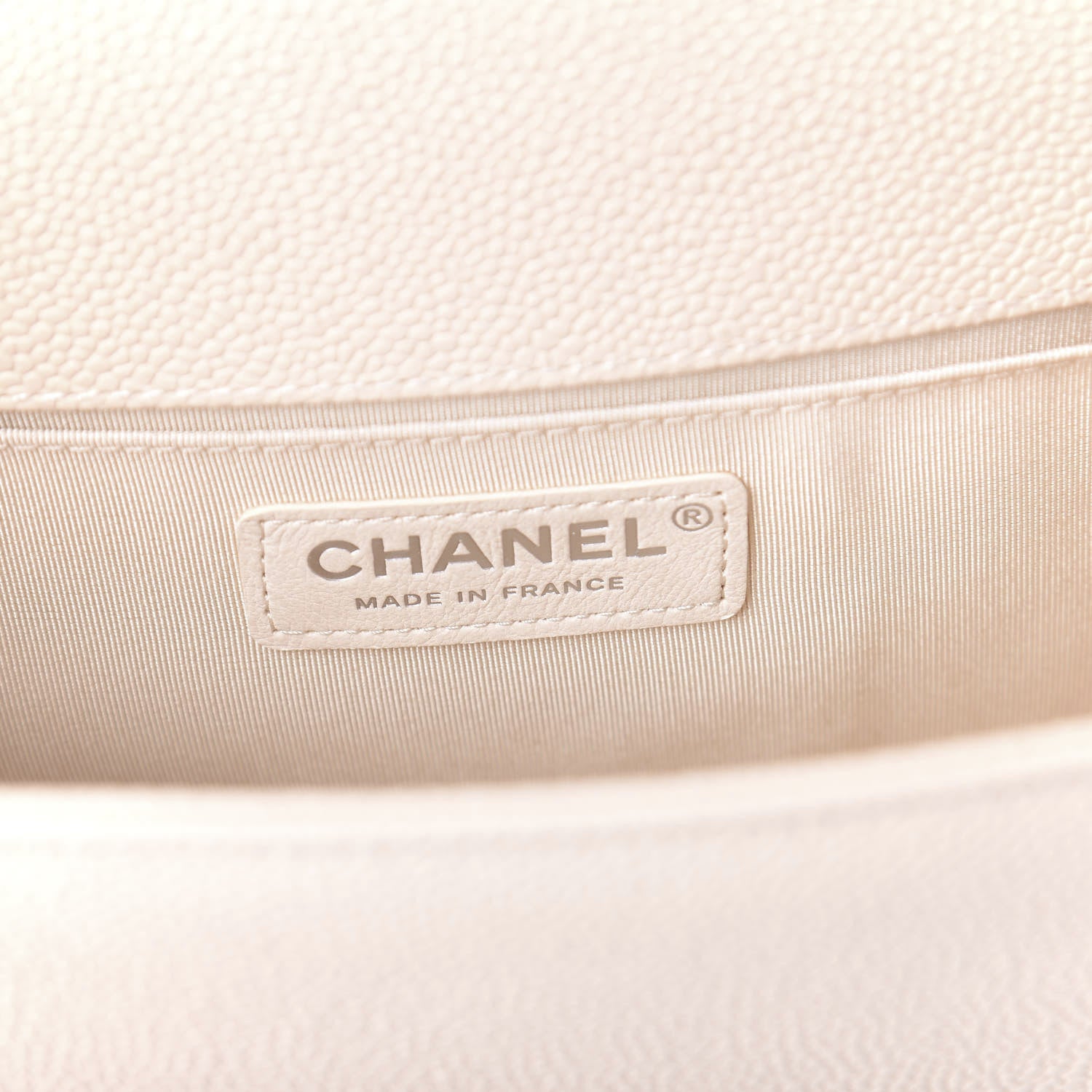 Chanel Caviar Chevron Quilted Medium Boy Flap Nude 6 of 10