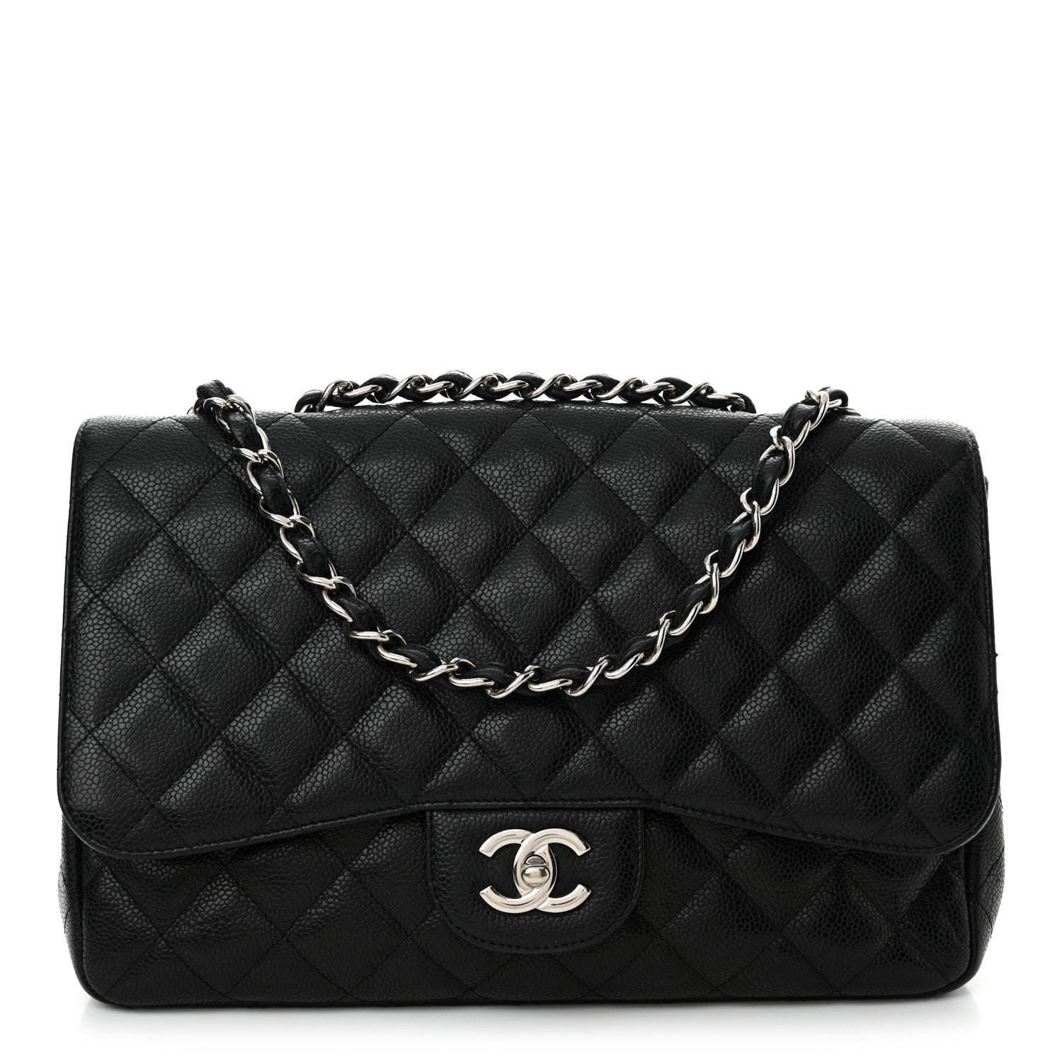 Chanel Caviar Quilted Jumbo Single Flap Black 1 of 11