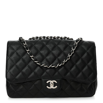 Chanel Caviar Quilted Jumbo Single Flap Black 1 of 11