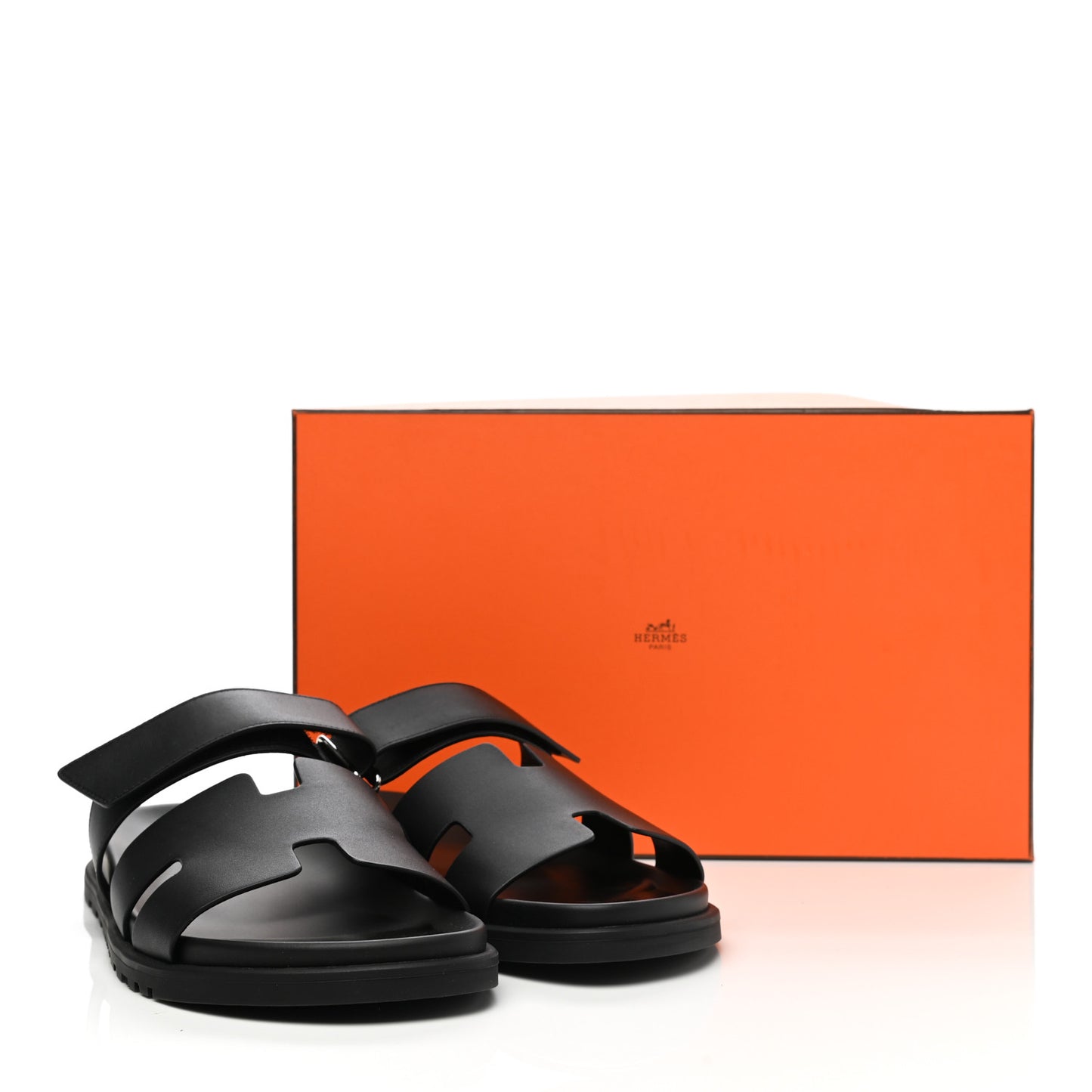 Calfskin Mens Chypre Sandals 43 Black