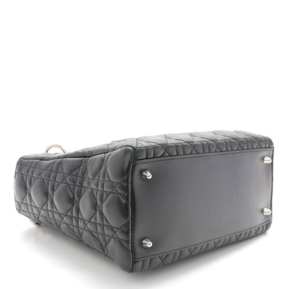 Christian Dior Lambskin Cannage Medium Lady Dior Black 4 of 12