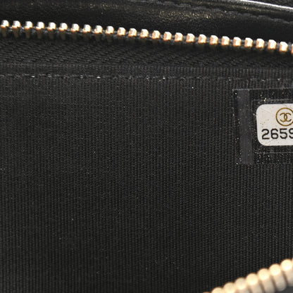 Chanel Caviar Chevron Small Boy Clutch With Chain Black 9 of 11