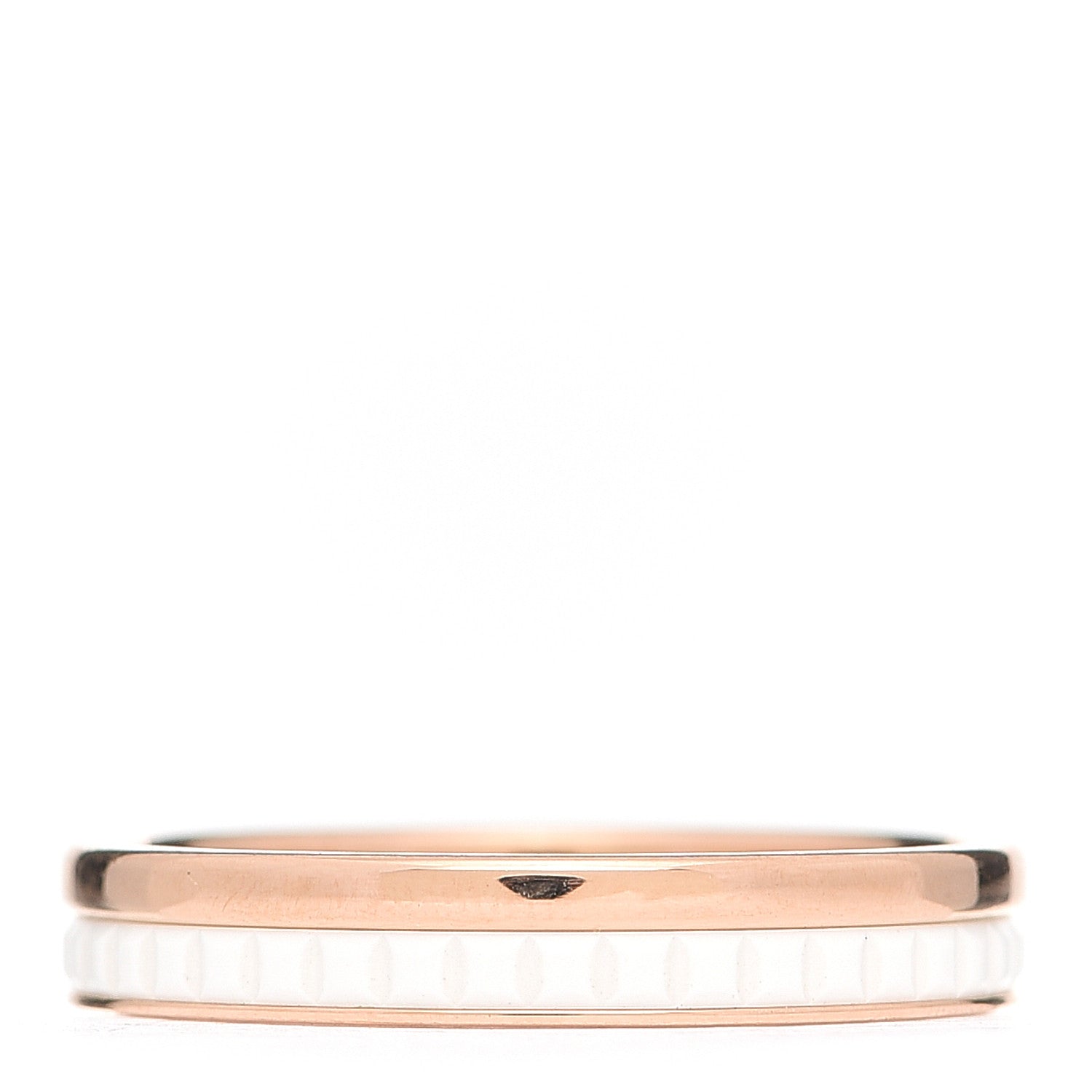 Boucheron 18K Pink Gold Ceramic Quatre White Edition Wedding Band Ring 59 8.75 1 of 6