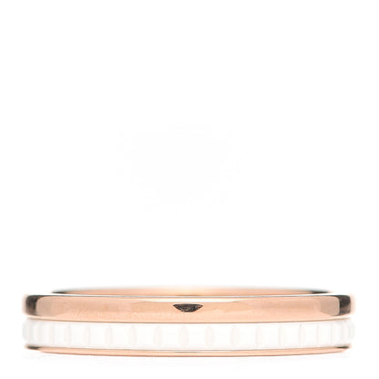 Boucheron 18K Pink Gold Ceramic Quatre White Edition Wedding Band Ring 59 8.75 1 of 6