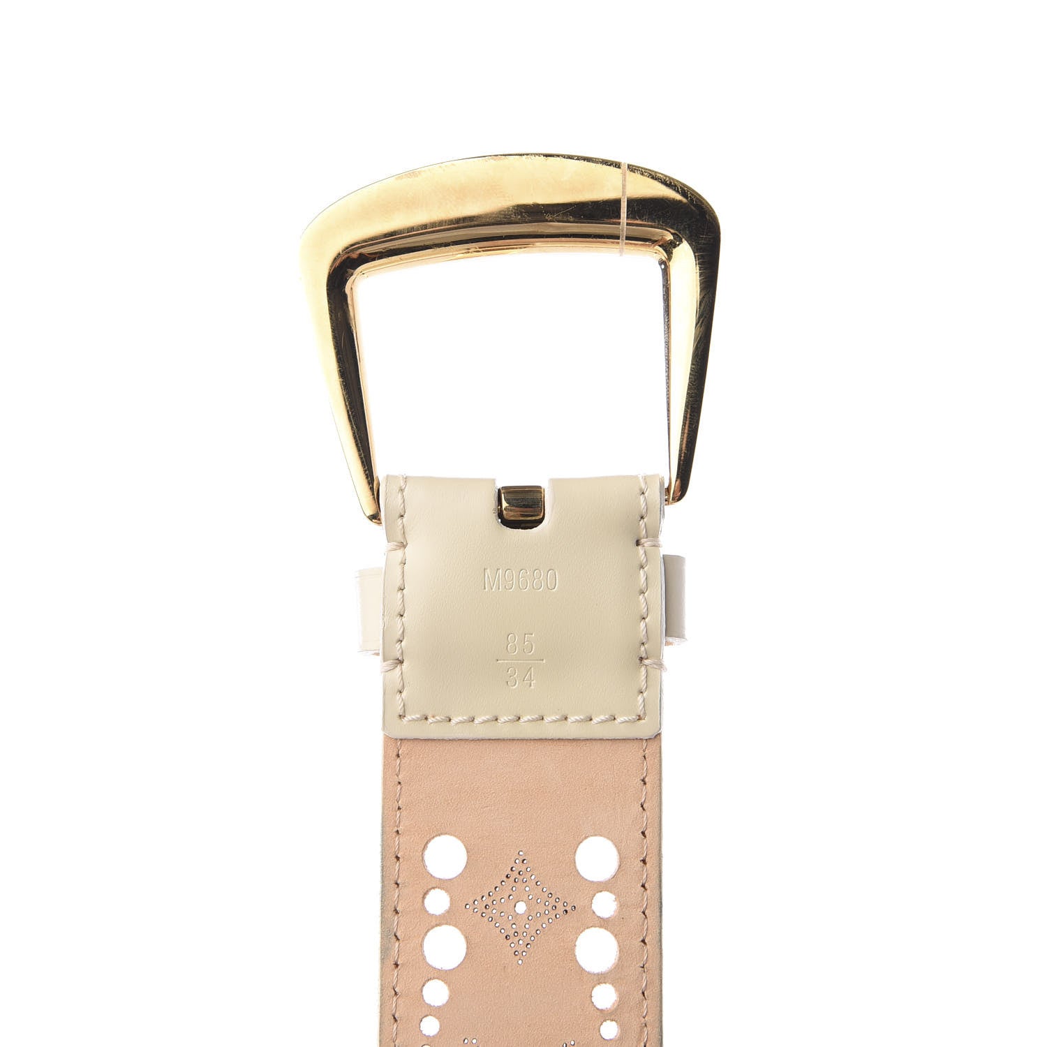Louis Vuitton Nomade Perforation Belt 85 34 White 6 of 7