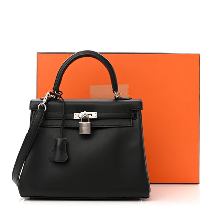 Hermes Swift Kelly Retourne 25 Black 11 of 11