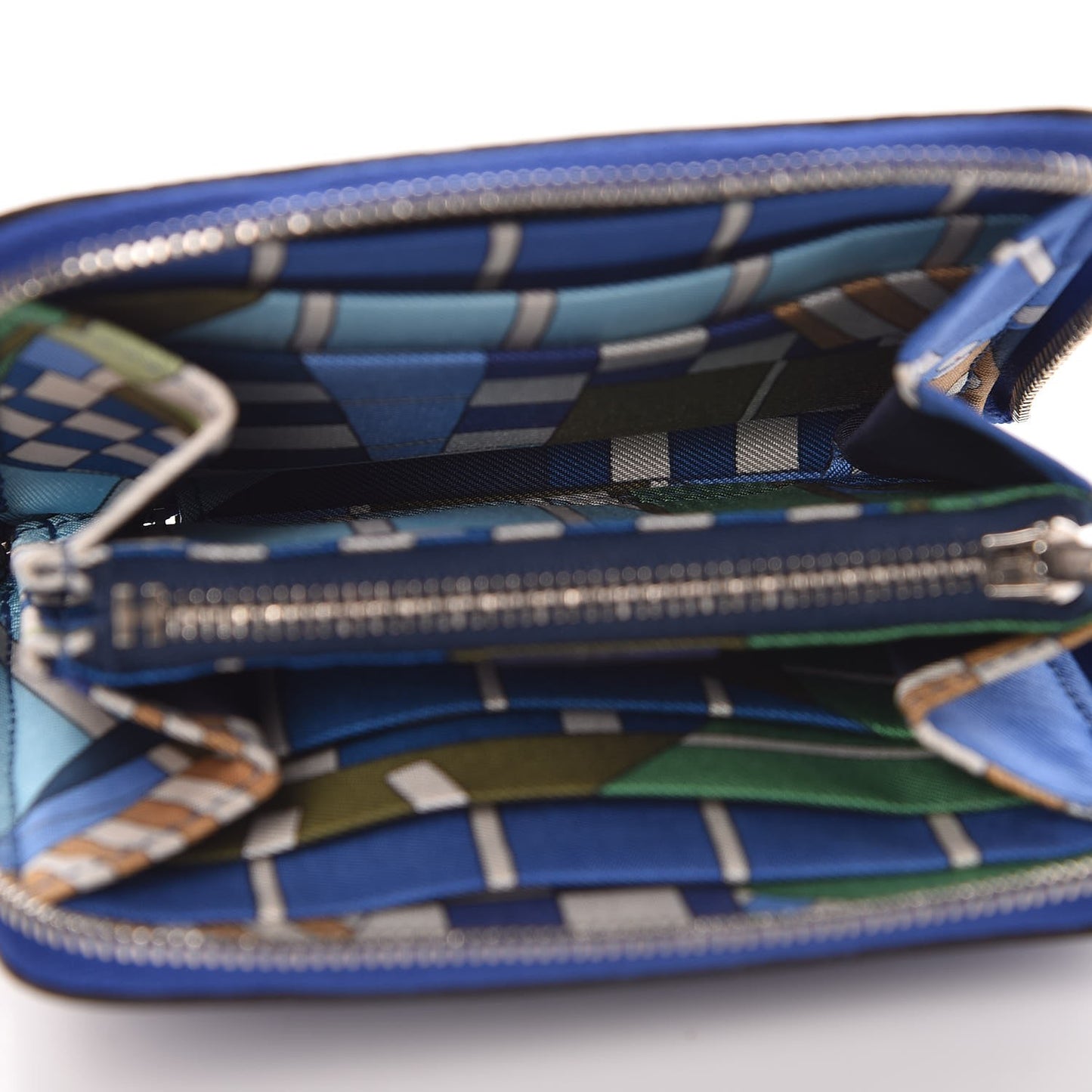 Epsom Silk'in Compact Wallet Bleu Electrique
