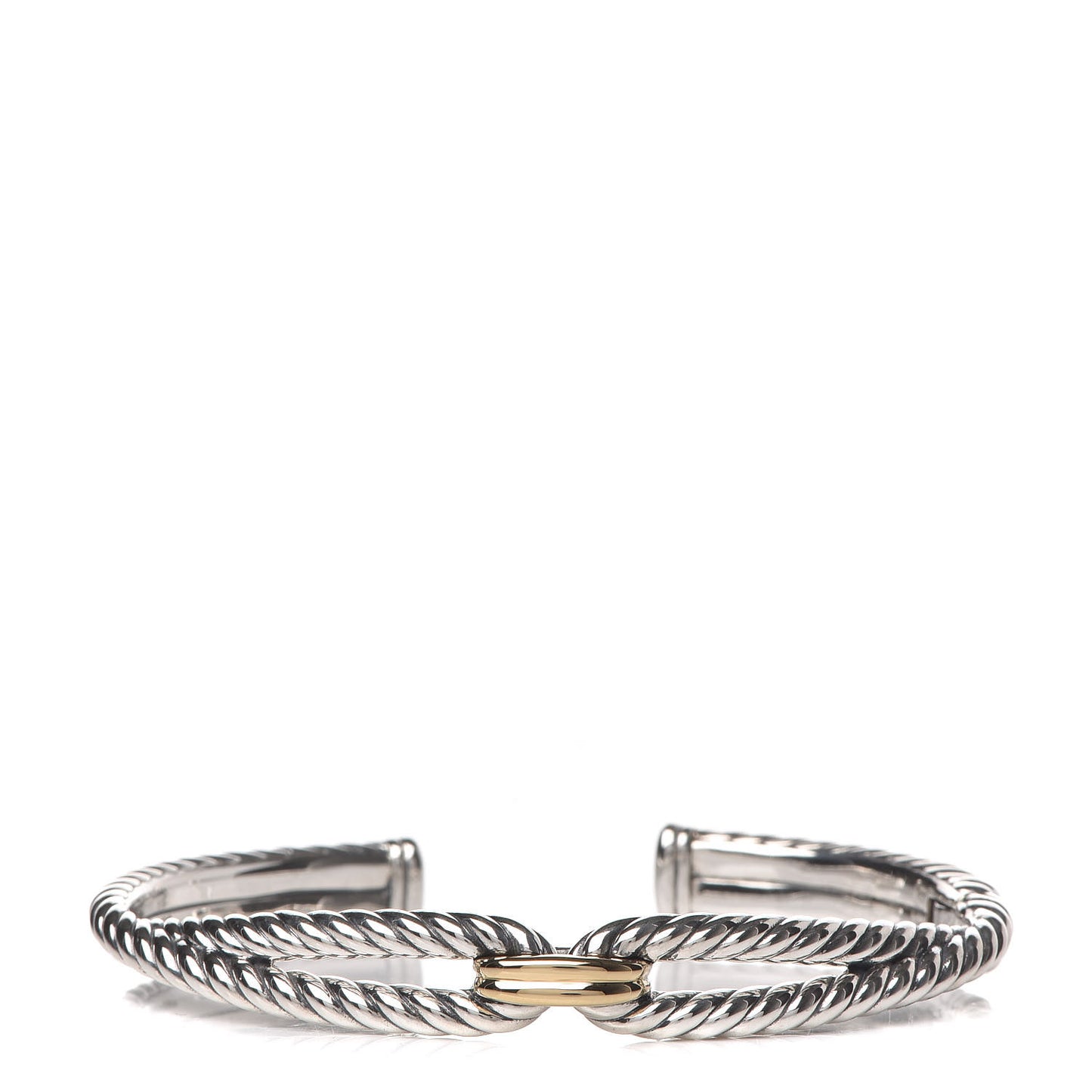 Sterling Silver 18K Yellow Gold Cable Loop Bracelet