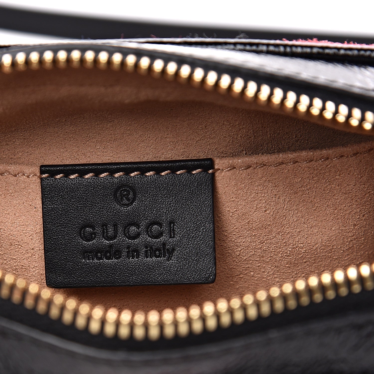 Gucci Suede Patent Web Mini Ophidia Shoulder Bag Red 6 of 11