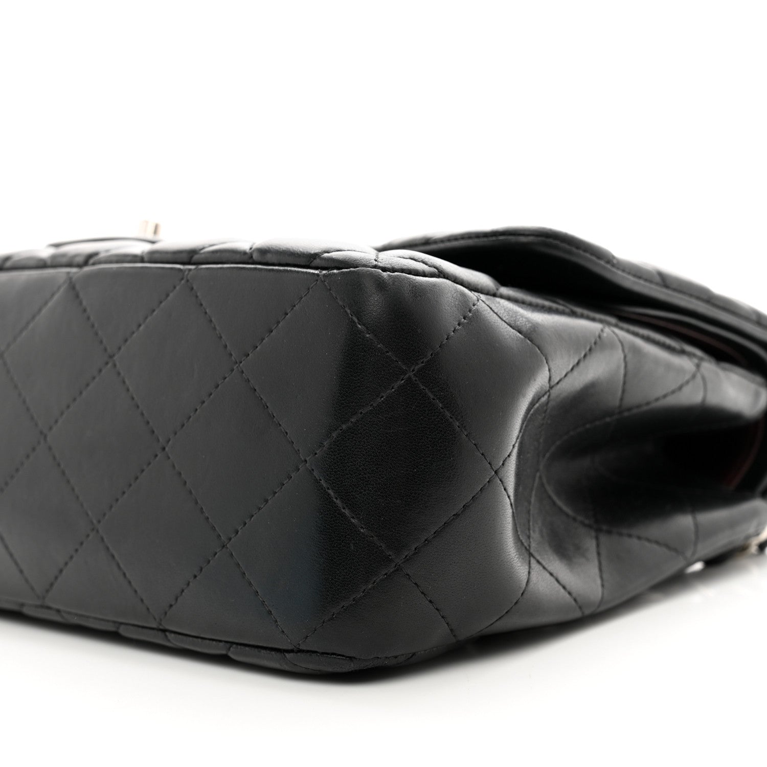 Chanel Lambskin Quilted Jumbo Double Flap Black 10 of 13