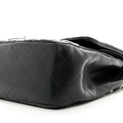 Chanel Lambskin Quilted Jumbo Double Flap Black 10 of 13