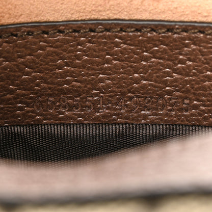 Gucci GG Supreme Monogram Textured Calfskin Web Mini Ophidia Half Moon Hobo Beige Ebony New Acero 7 of 11