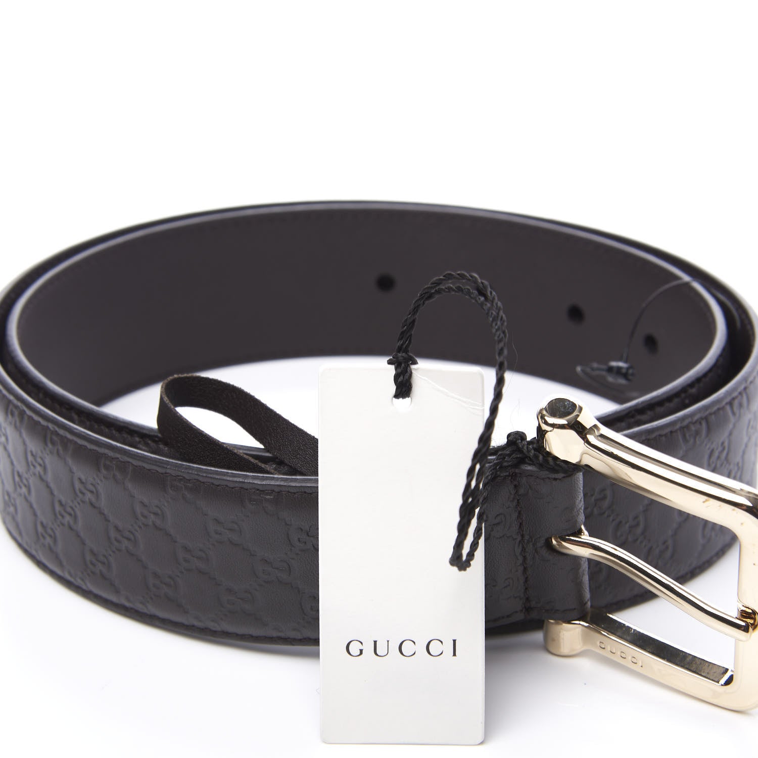 Gucci Soft Microguccissima Margaux Calfskin Belt 85 34 Testa di Moro 5 of 6