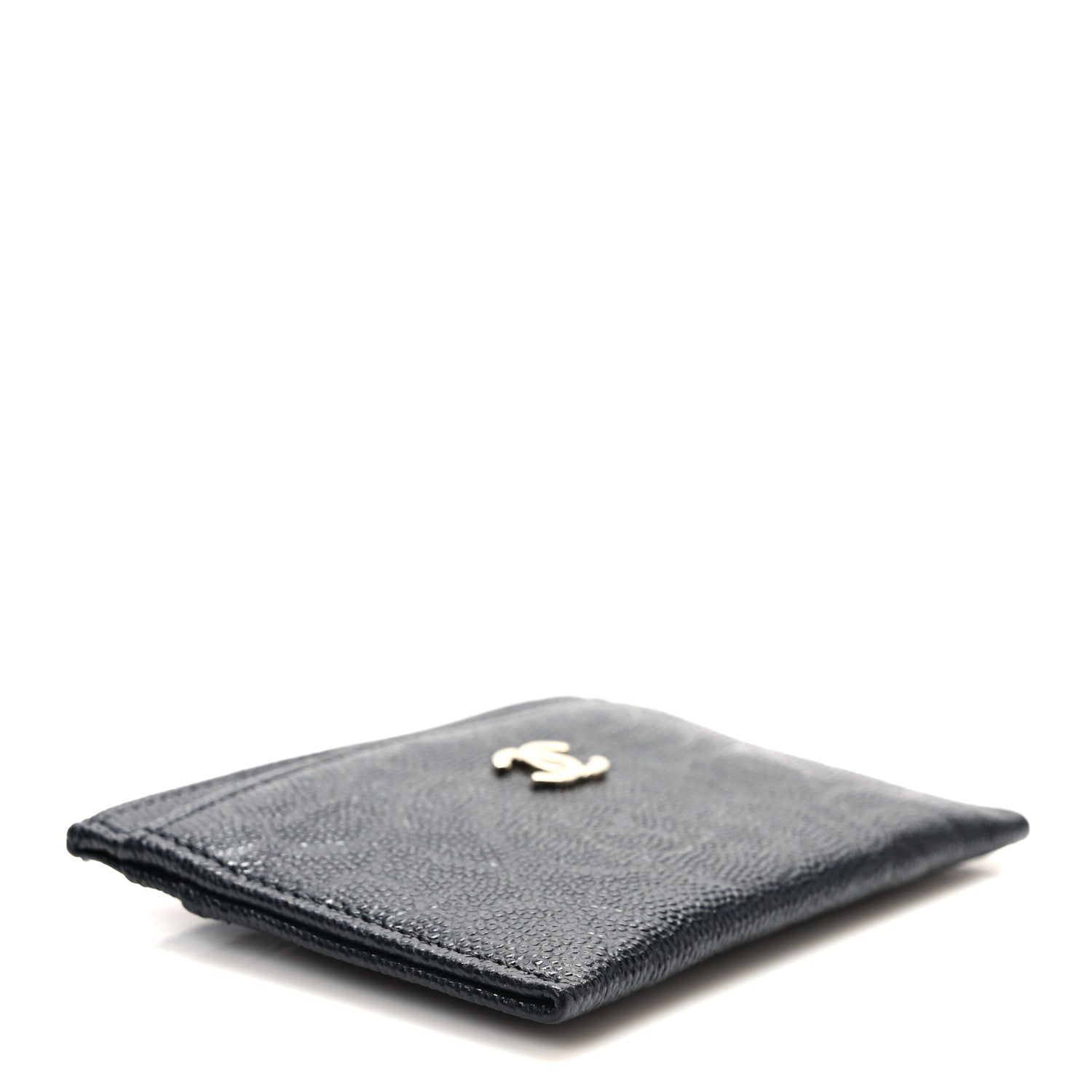 Chanel Caviar Camellia Embossed Card Holder Black 4 of 7