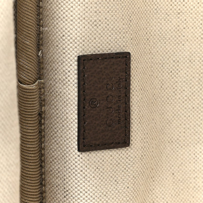 Gucci Monogram Jumbo GG Textured Dollar Calfskin Web Small Savoy Cabin Trolley Camel Ebony New Acero 5 of 8