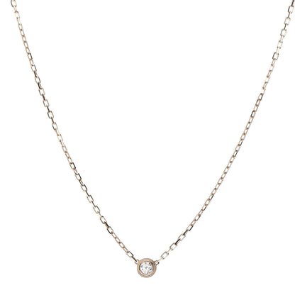 Cartier 18K Pink Gold Diamond SM D'Amour Pendant Necklace 1 of 5