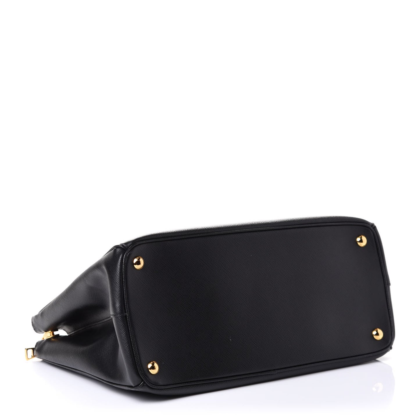 Saffiano Medium Galleria Double Zip Tote Black