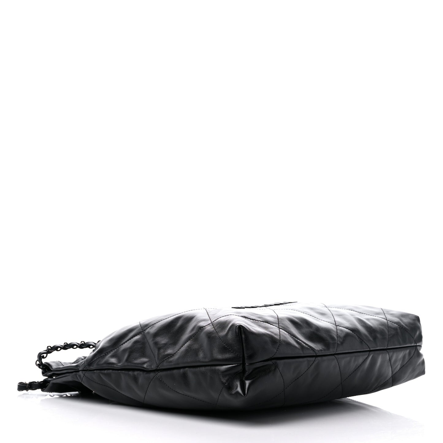 Shiny Calfskin Quilted Chanel 22 So Black