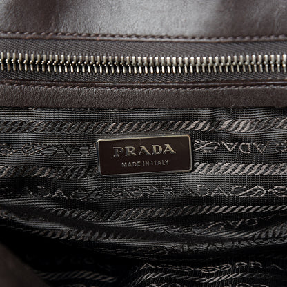 Prada Calf Hair Zebra Print Easy Foldover Pushlock Satchel White Moro 5 of 10