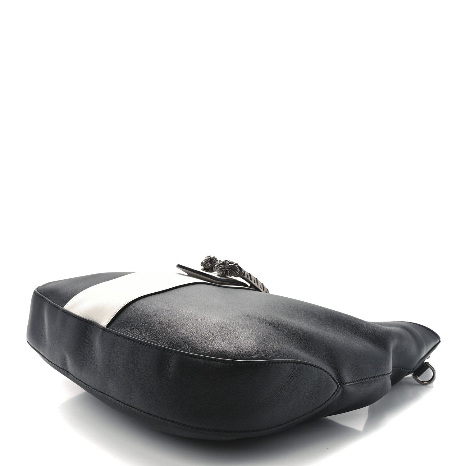 Gucci Calfskin Web Medium Dionysus Hobo Black White 10 of 12