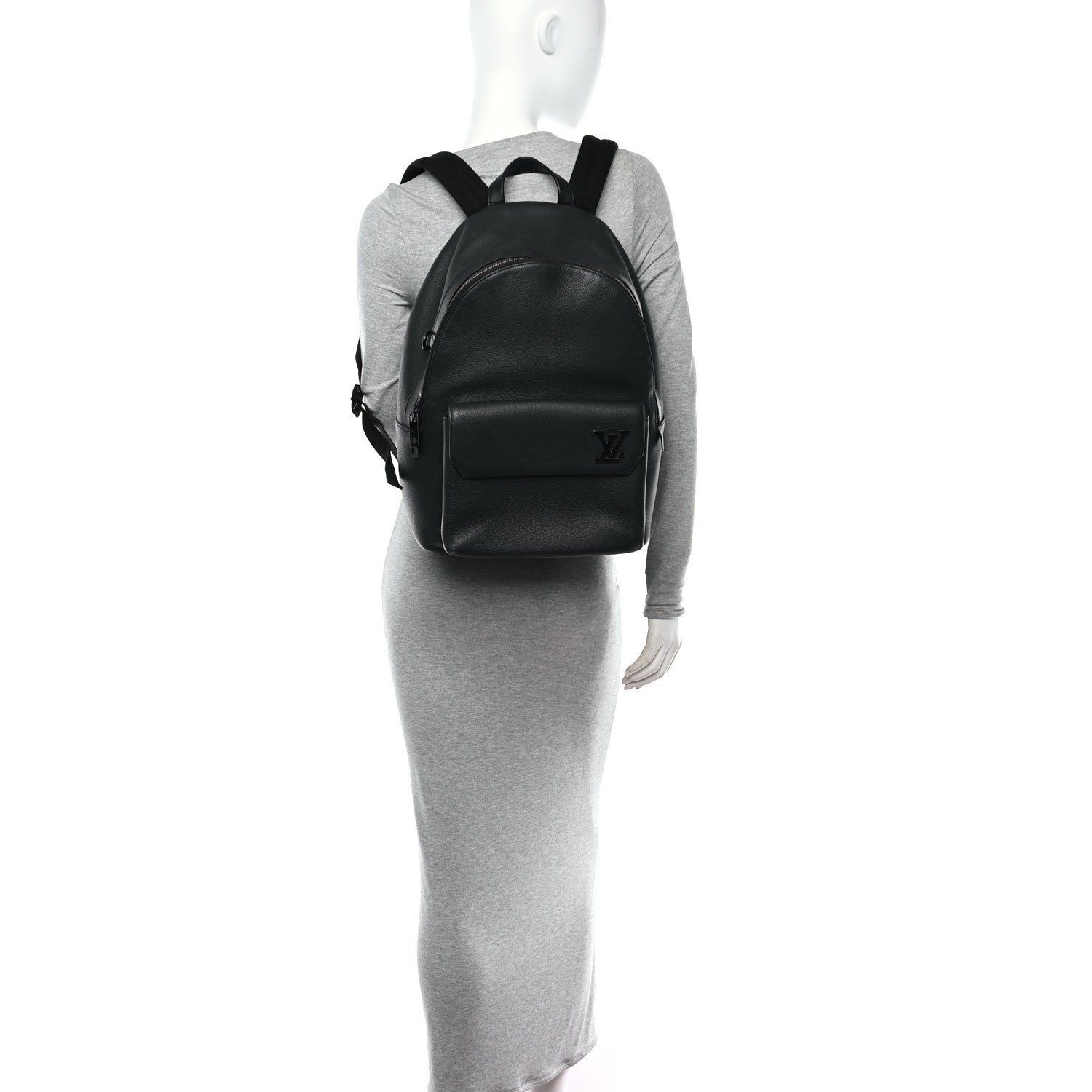 Louis Vuitton Grained Calfskin Aerogram Takeoff Backpack Black 2 of 10