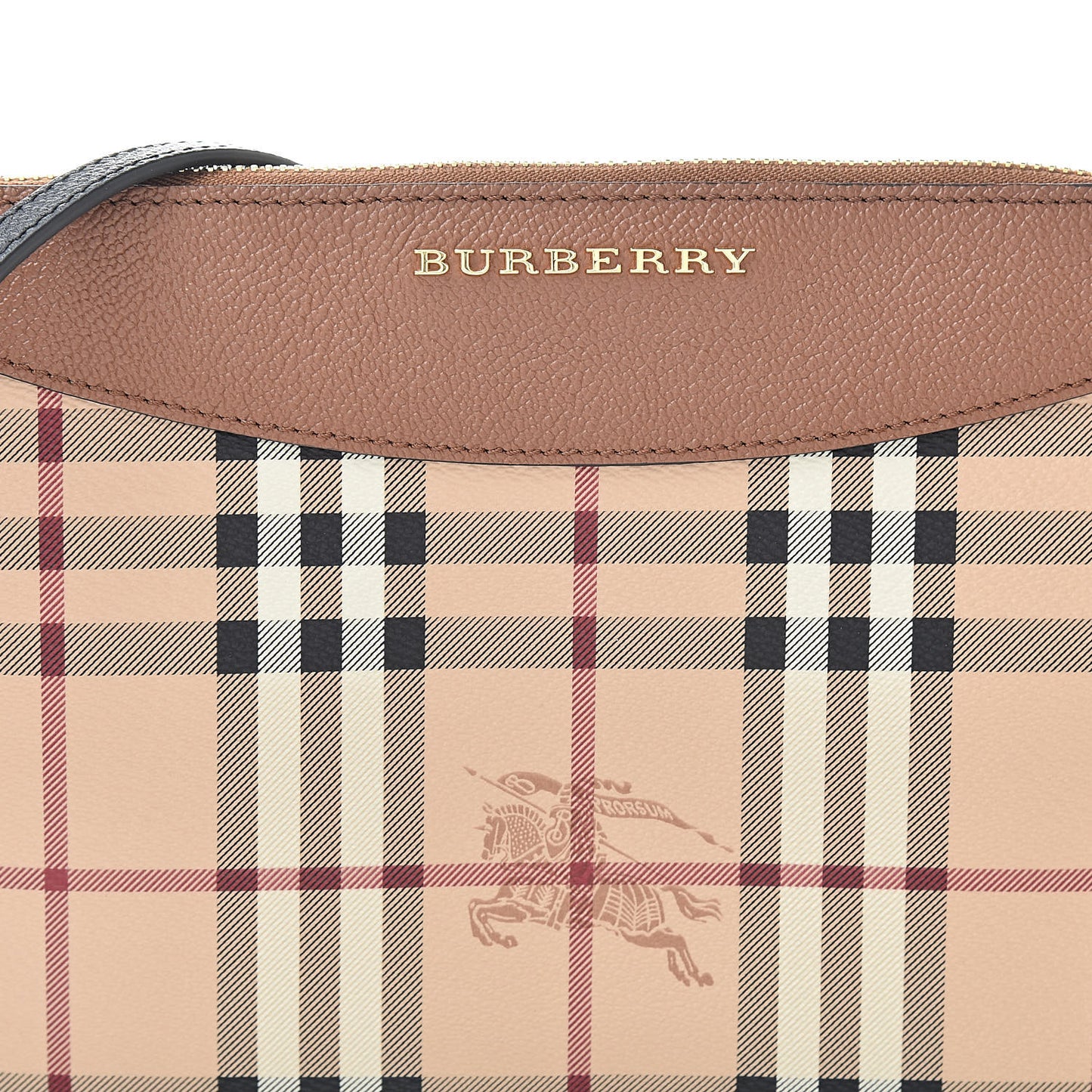 Haymarket Check Peyton Crossbody Clutch Bag Toffee