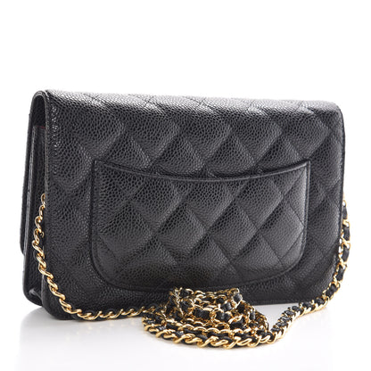 Chanel Caviar Quilted Wallet On Chain WOC Black 3 of 12