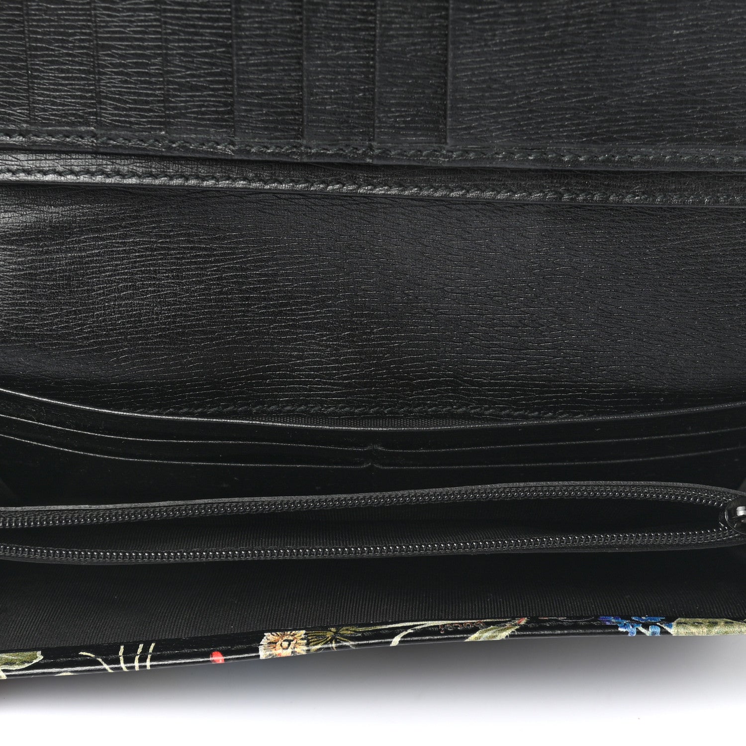 Gucci Shangai Calfskin Flora Knight Flap Wallet Black 5 of 9