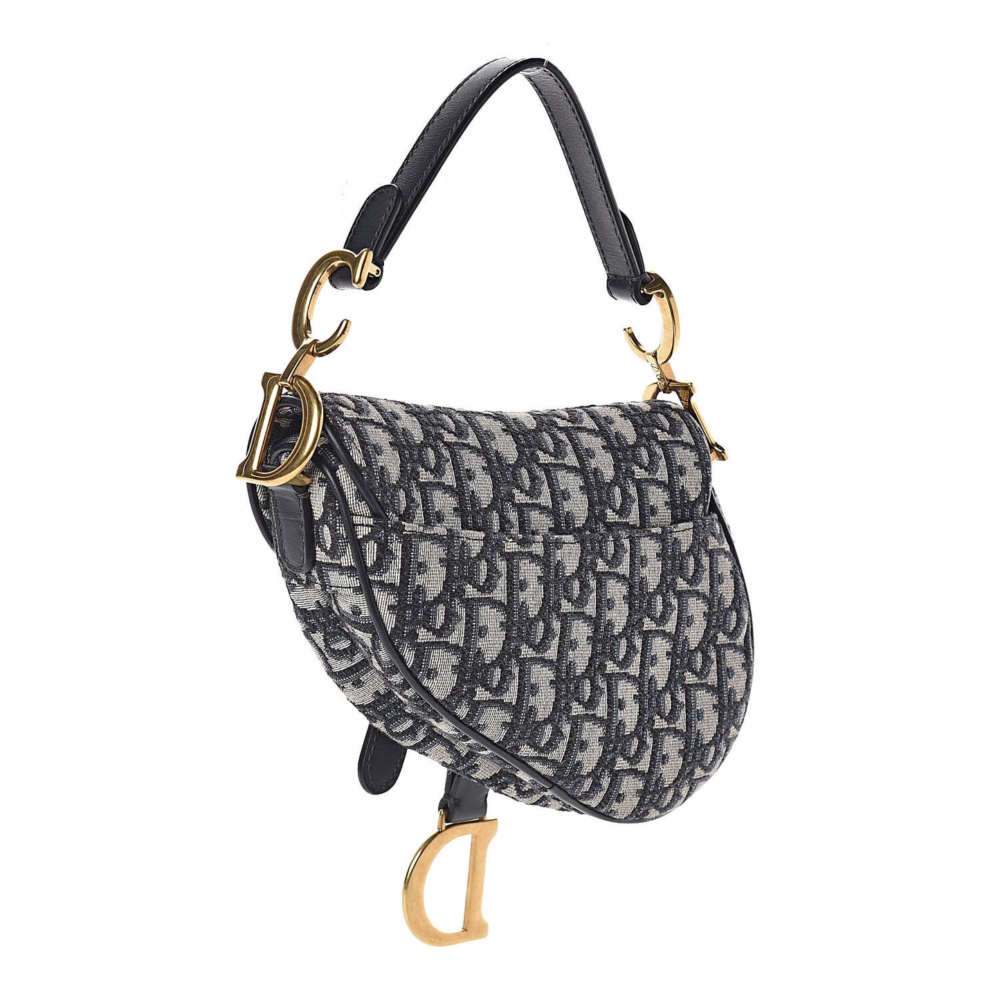 Oblique Mini Saddle Bag Blue