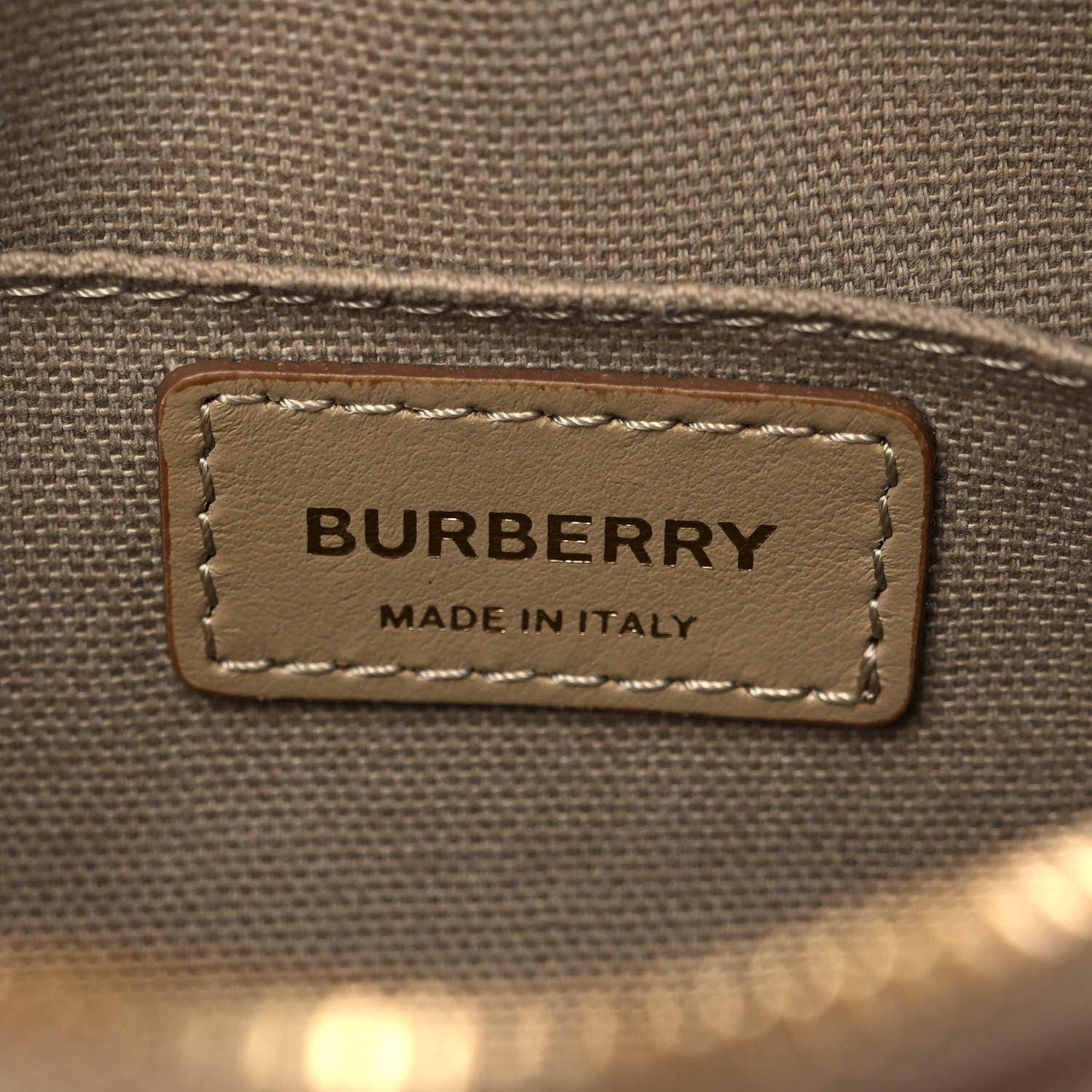 Burberry Calfskin Embossed Monogram Camera Chain Bag Honey 6 of 12