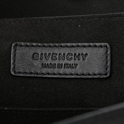 Givenchy Calfskin Crocodile Embossed Medium Shark Lock Satchel Black 8 of 11