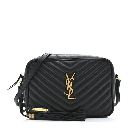 Saint Laurent Calfskin Matelasse Monogram Lou Camera Bag Black 1 of 10