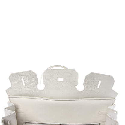 Hermes Taurillon Clemence Birkin 40 White 17 of 39