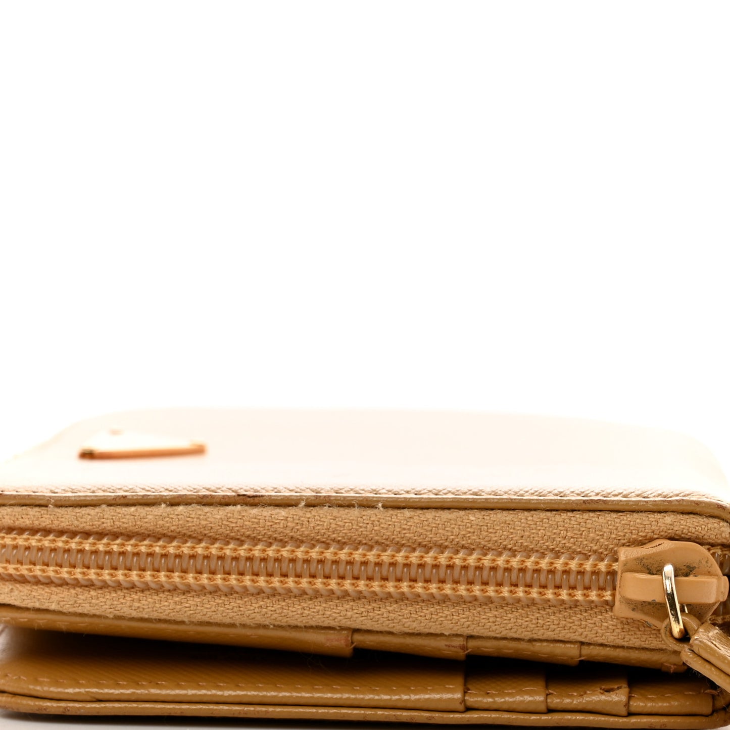 Saffiano Triangle Compact Zip Around Wallet Miele