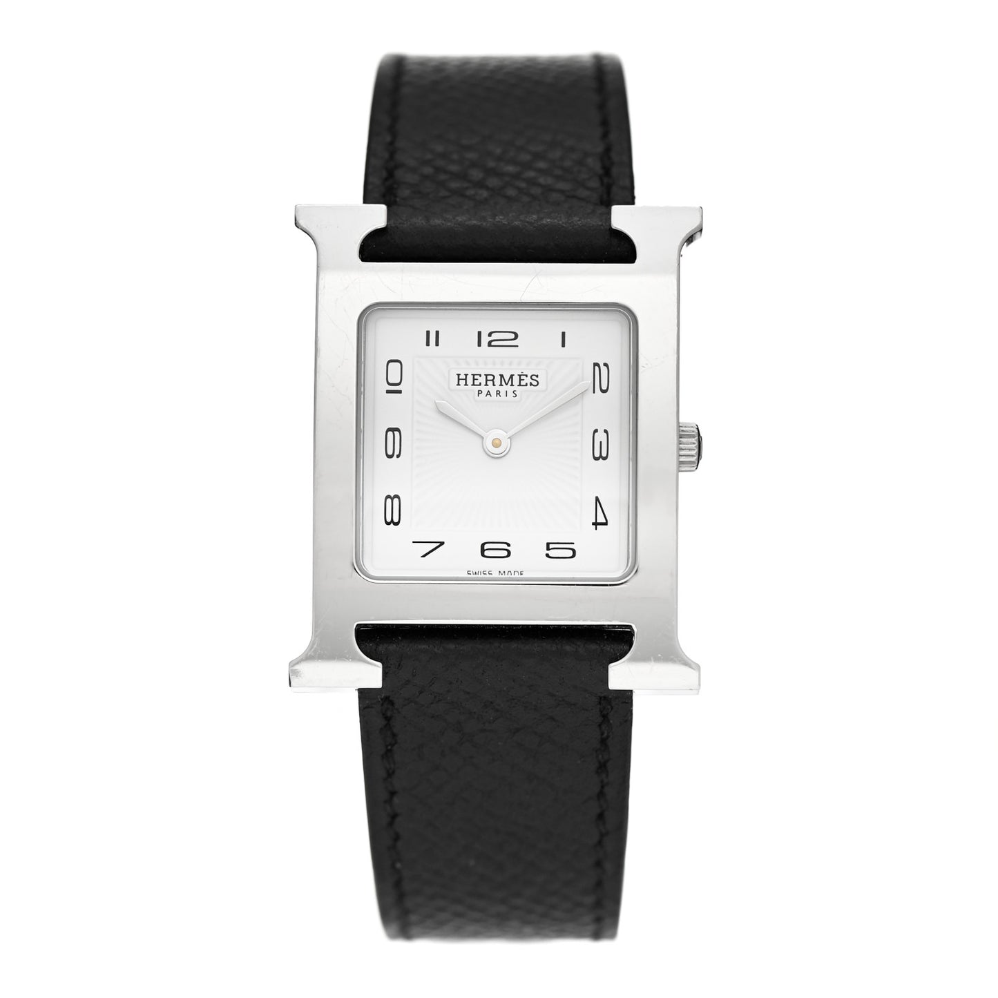 Stainless Steel Epsom 26mm Heure H Hour Quartz Watch Noir