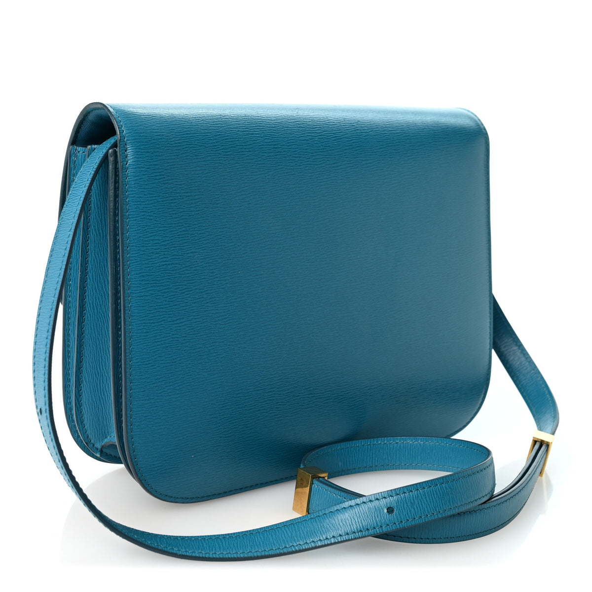 Celine Liege Calfskin Medium Classic Box Flap Bag Turquoise 3 of 10
