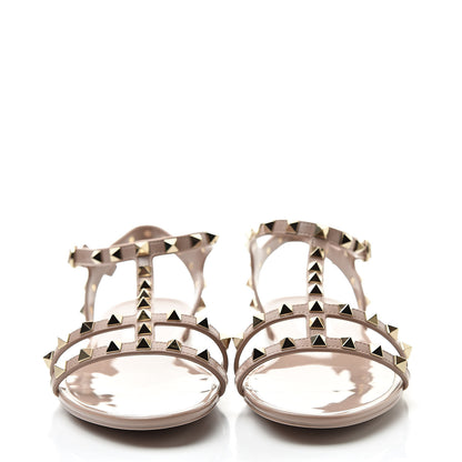 Valentino Garavani PVC Jelly Rockstud Caged Sandals 39 Poudre 2 of 8