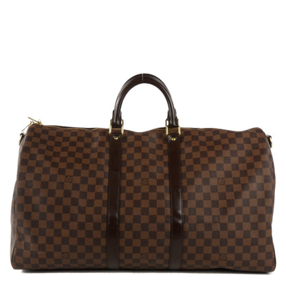 Louis Vuitton Damier Ebene Keepall Bandouliere 55 1 of 10