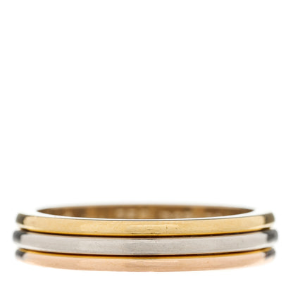 Cartier 18K Pink White Yellow Gold 3.8mm Trinity Wedding Band Ring 51 5.75 1 of 6