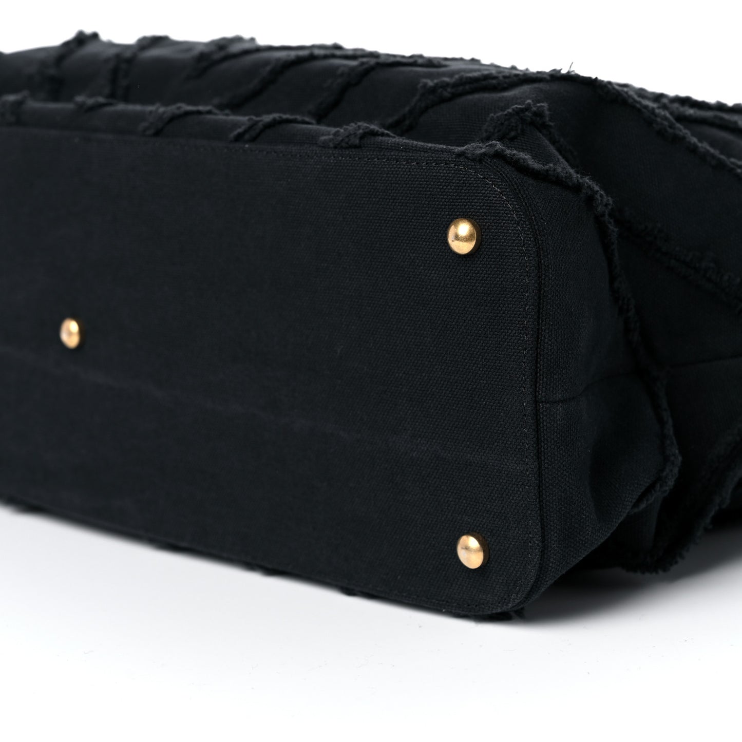 Canvas Chevron Cuba Patchwork Shopper Tote Black