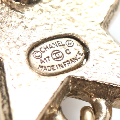 Chanel Pearl CC Star Drop Earrings Gold 3 of 3