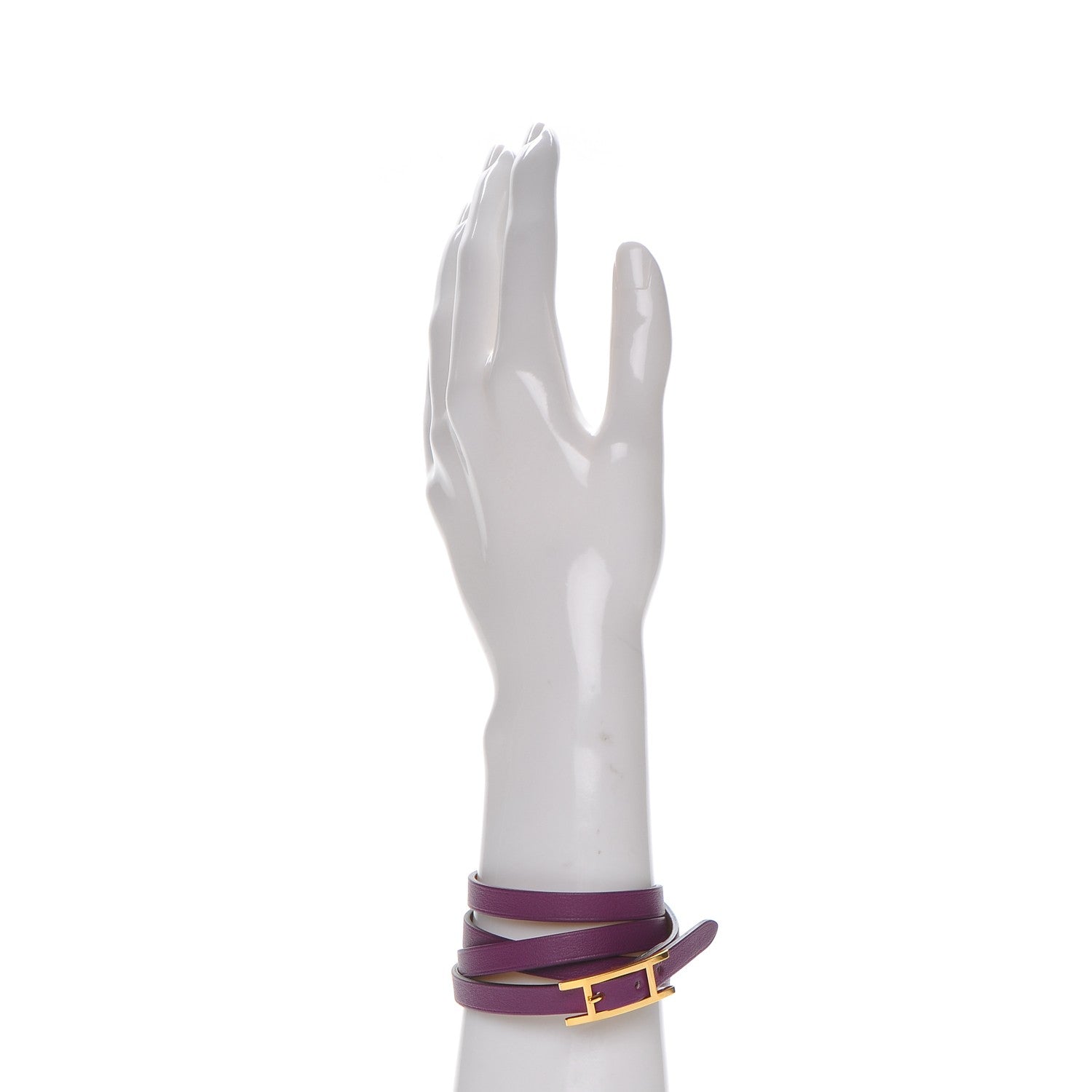 Hermes Swift Hapi 3 MM Triple Tour Wrap Bracelet M Anemone 2 of 9