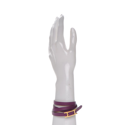 Hermes Swift Hapi 3 MM Triple Tour Wrap Bracelet M Anemone 2 of 9