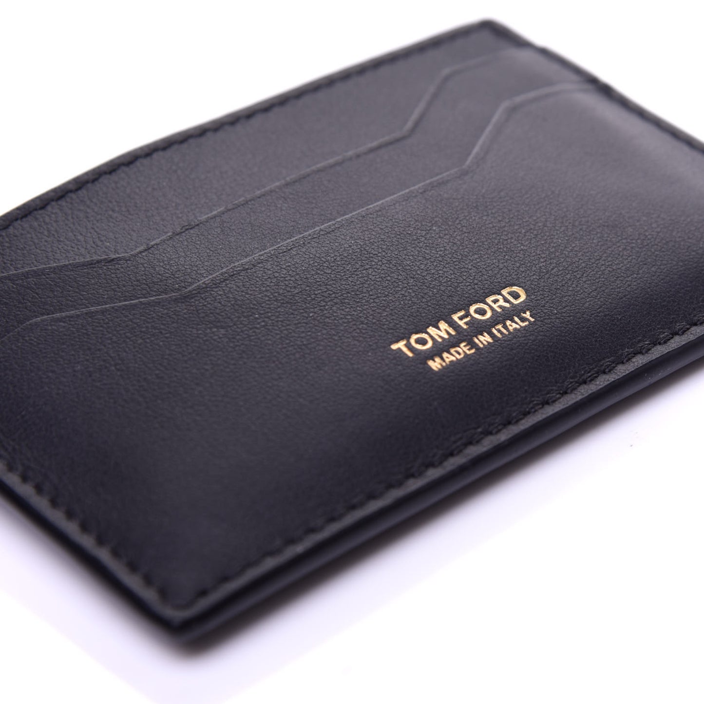 Calfskin Card Holder Black